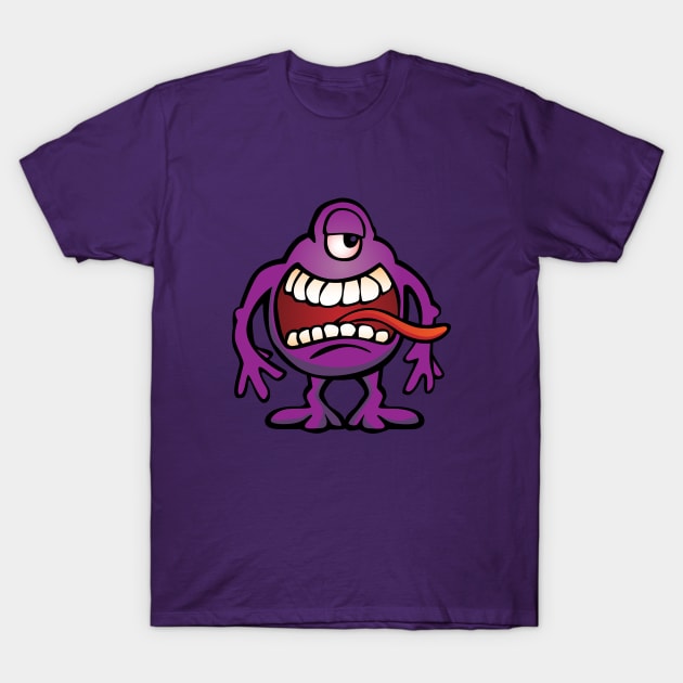 Cartoon Monster Alien T-Shirt by hobrath